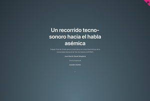 Licenciado en Artes Electrónicas